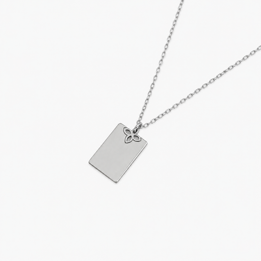 Collana Pendente Rettang. Personalizzabile