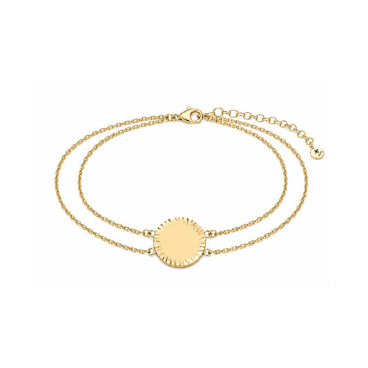 Diamond Circle Signet Bracelet