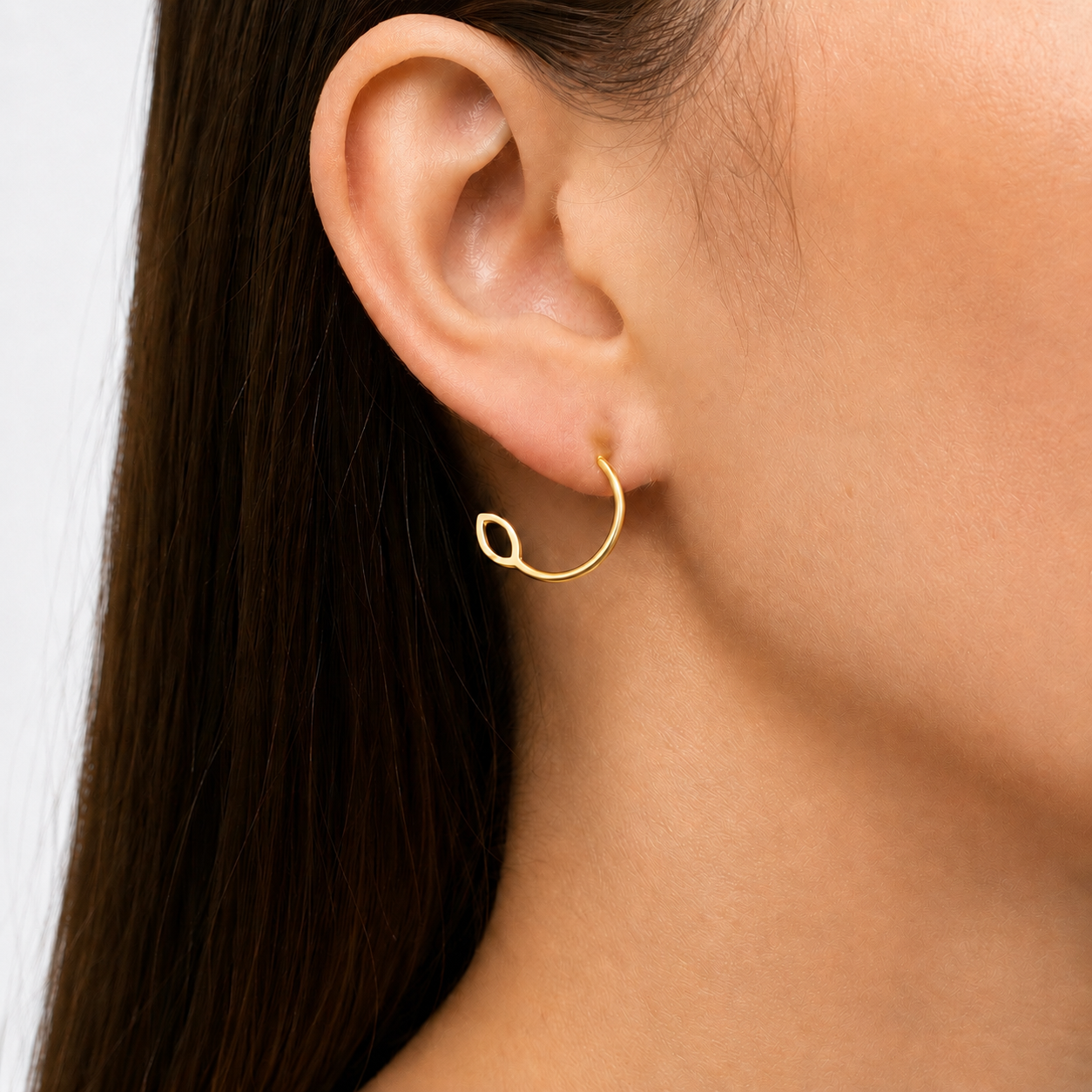 Hoop and Petal Earrings