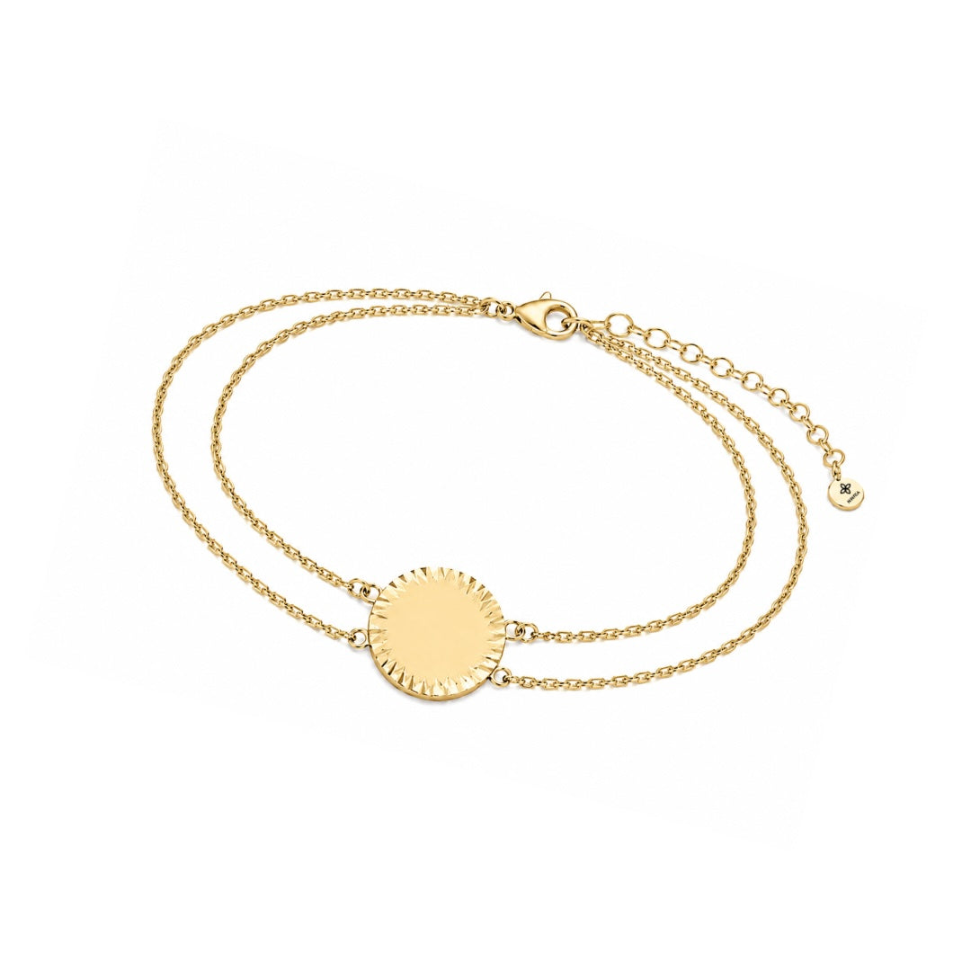 Diamond Circle Signet Bracelet