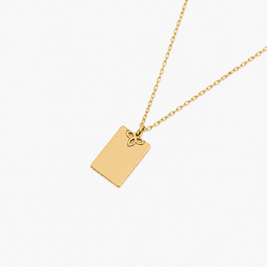 Collana Pendente Rettang. Personalizzabile