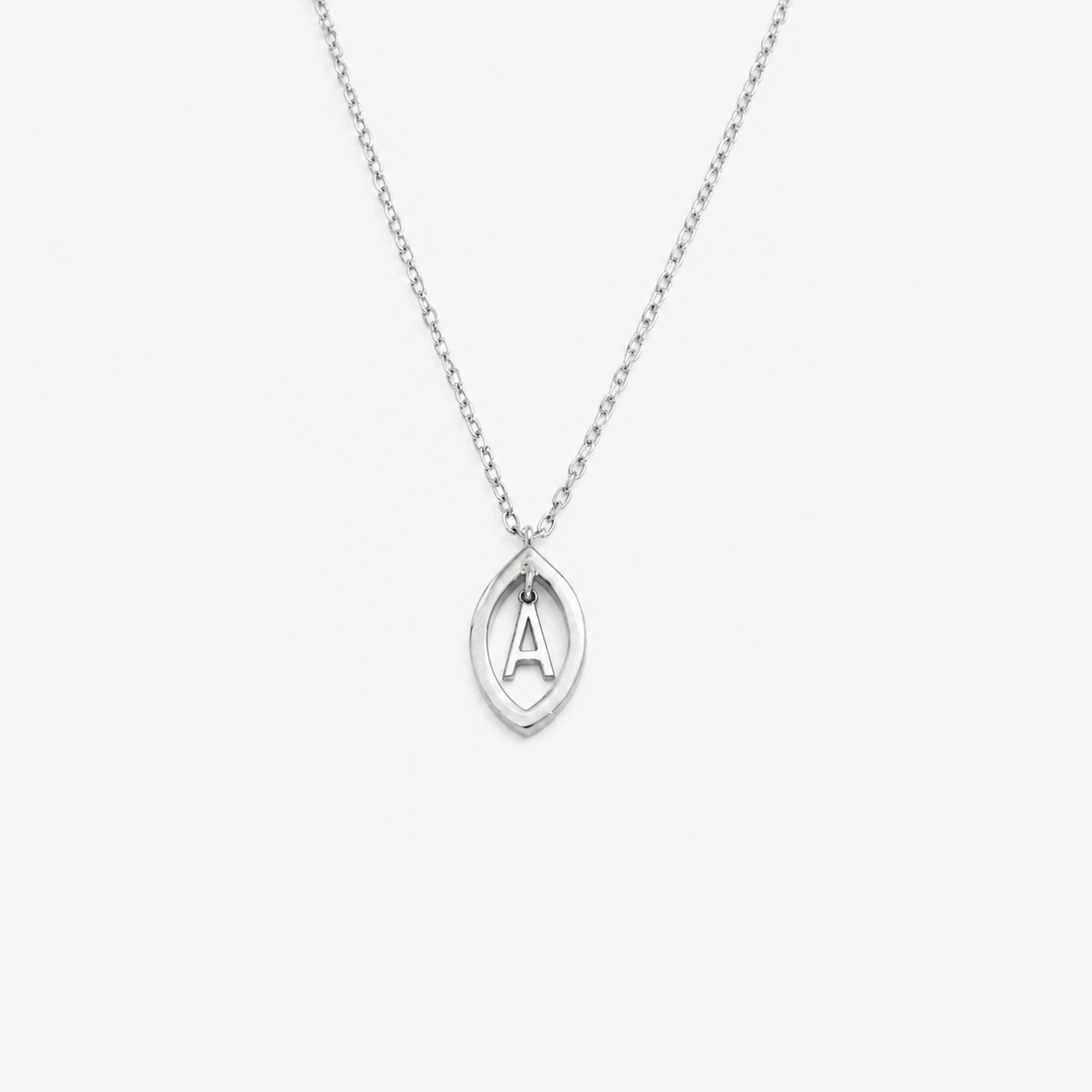 Petal and Initial Necklace