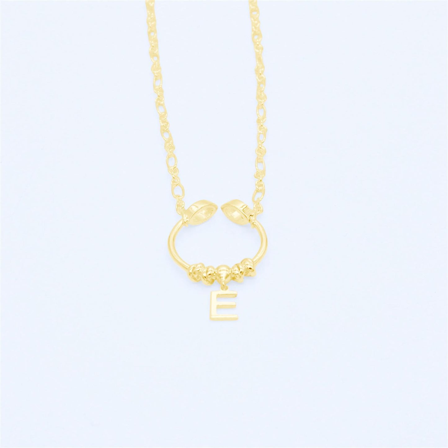 Petals and Initial Necklace