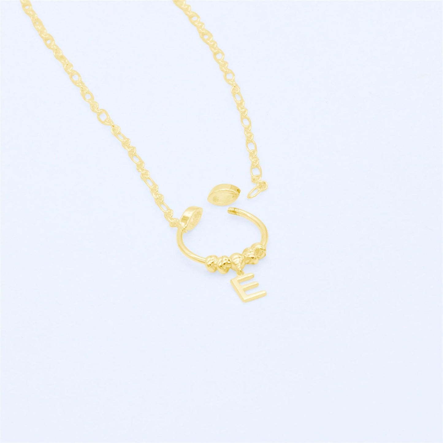 Petals and Initial Necklace