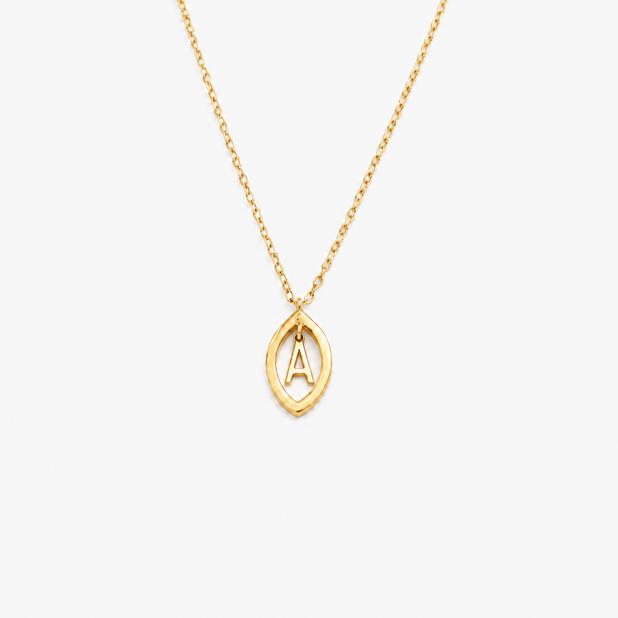 Petal and Initial Necklace
