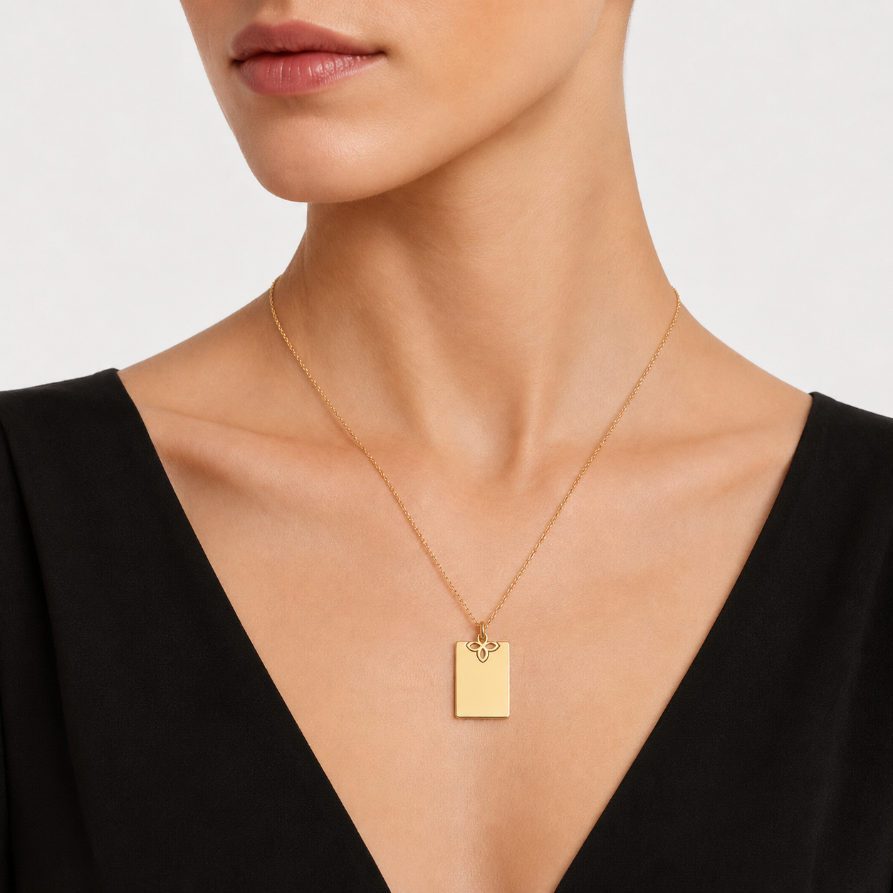 Collana Pendente Rettang. Personalizzabile